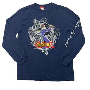 Yu-Gi-Oh! VTG 1996 Seto Kaiba Long Sleeve T-Shirt Anime Navy Blue Youth M Medium